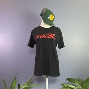 Gorillaz Black Tee with Red Logo